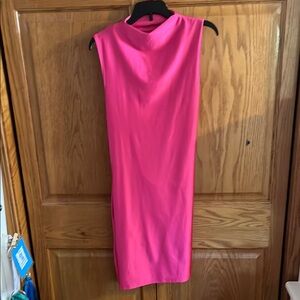 SHEIN Vibrant Pink Midi Dress
